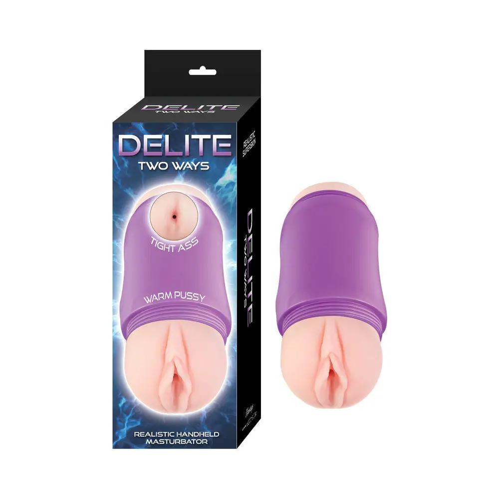 Delite Two Ways Vagina & Ass Beige by Nasstoys