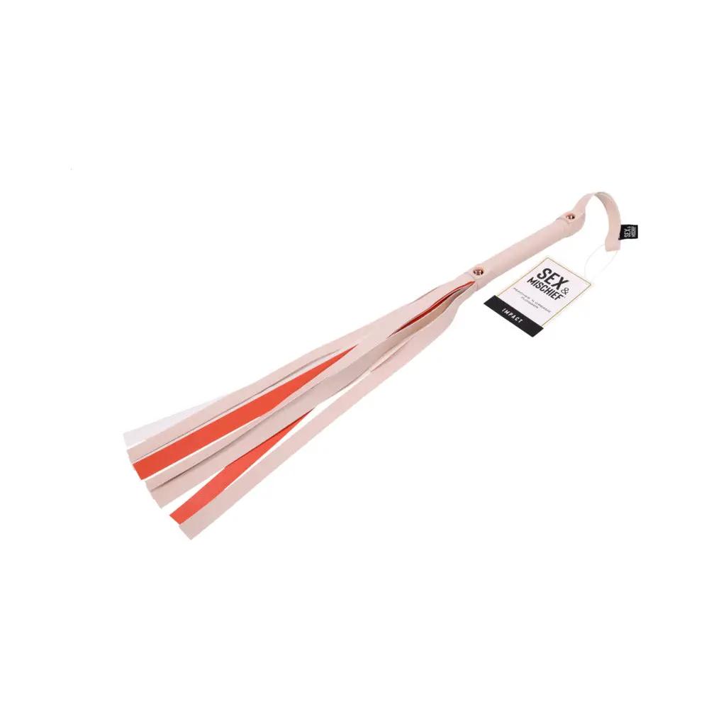 Sportsheets Sex & Mischief Peaches 'n CreaMe Stripe Flogger by Sportsheets
