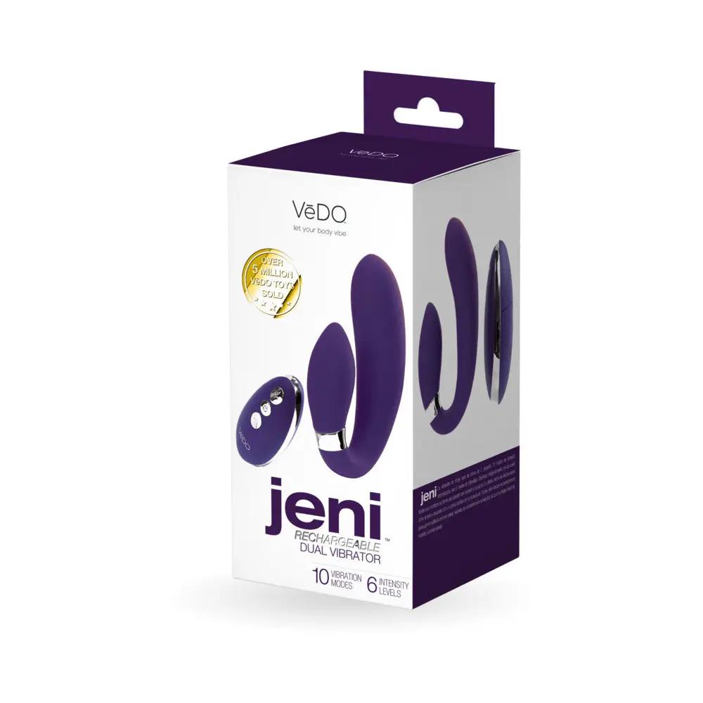 VeDO Jeni C-Shaped Dual Motor Vibe with Remote Purple by VeDO