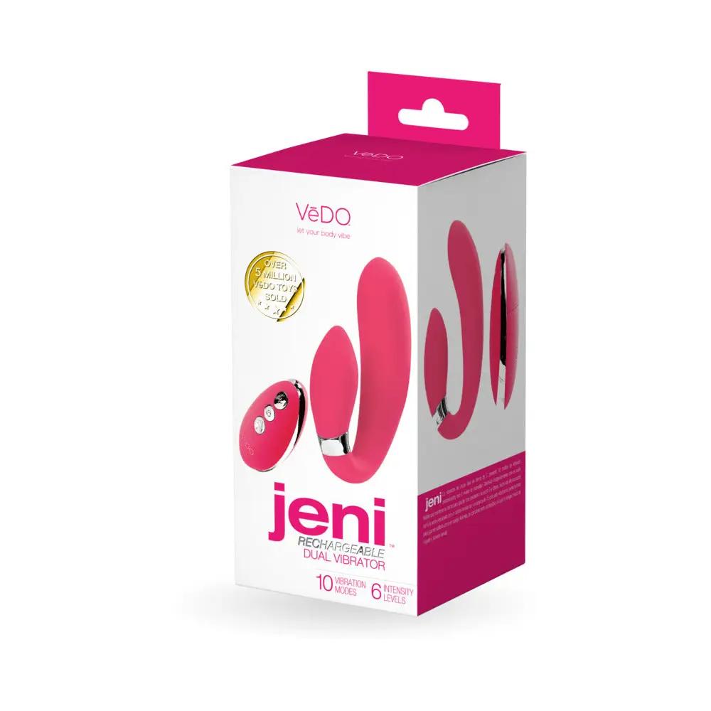 VeDO Jeni C-Shaped Dual Motor Vibe with Remote Pink by VeDO