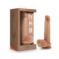 Renaissance DaVinci Sliding Foreskin Dildo with Squeezable Balls 8 in. Tan by Blush