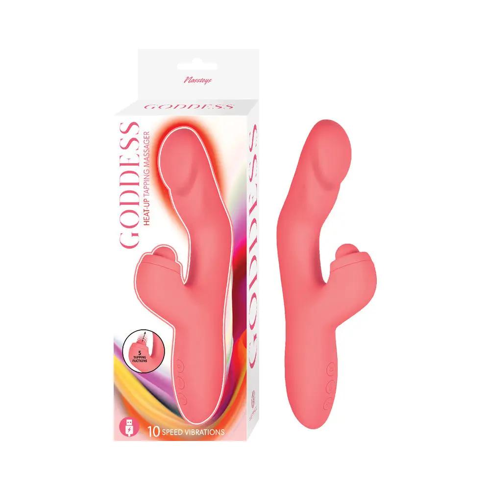 Goddess Heat Up Tapping Massager Coral by Nasstoys
