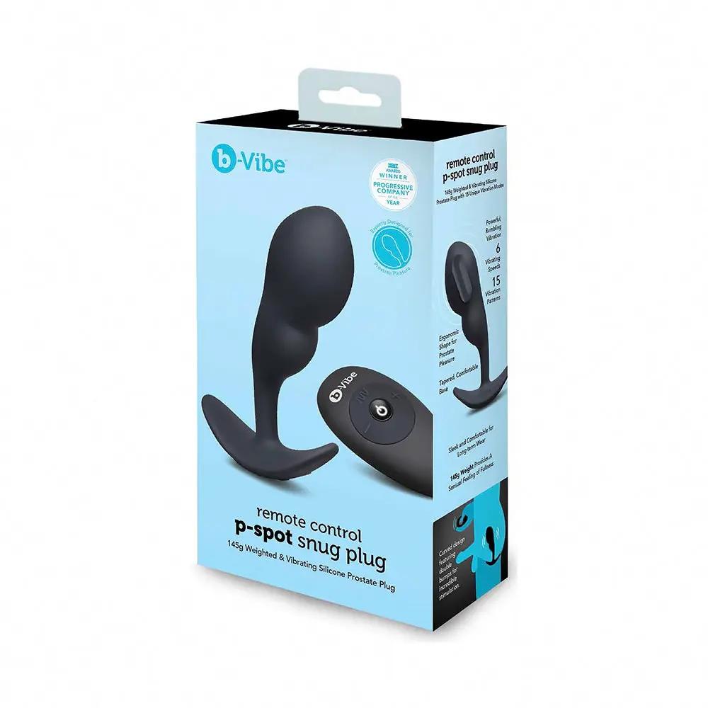 b-Vibe Vibrating P-Spot Snug Plug Large with Rechargeable Remote Control by b-Vibe