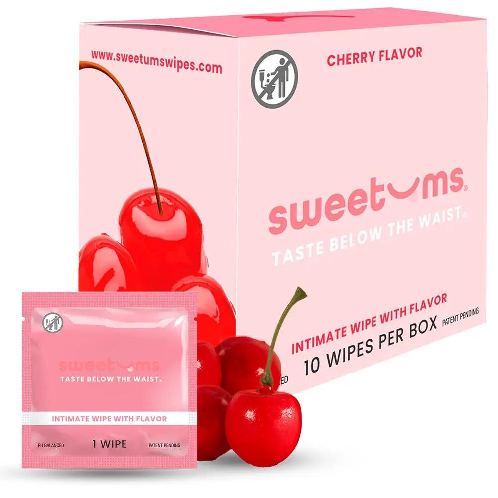 Sweetums Intimate Wipes Cherry Flavor 10-Pack by Sweetums