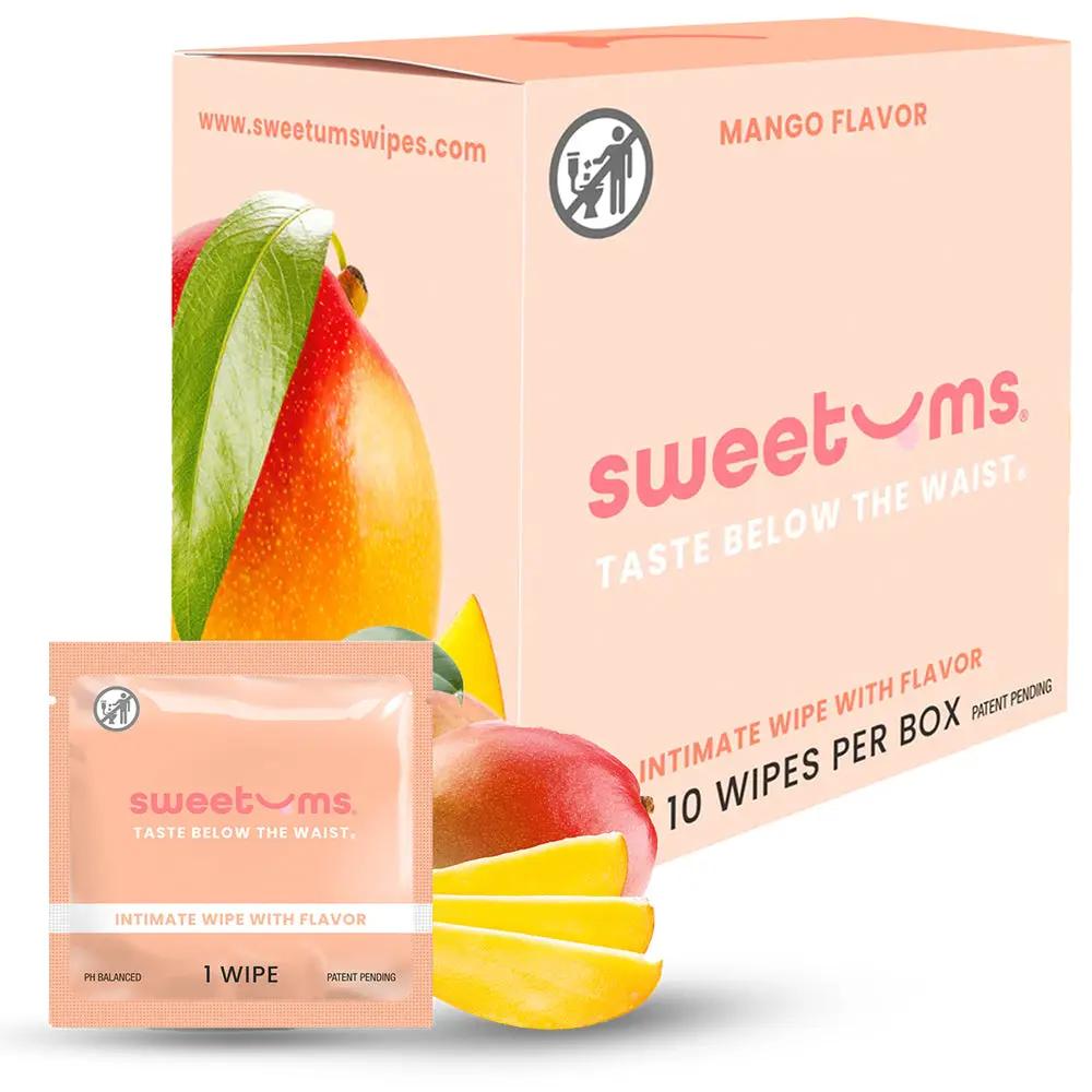 Sweetums Intimate Wipes Mango Flavor 10-Pack by Sweetums