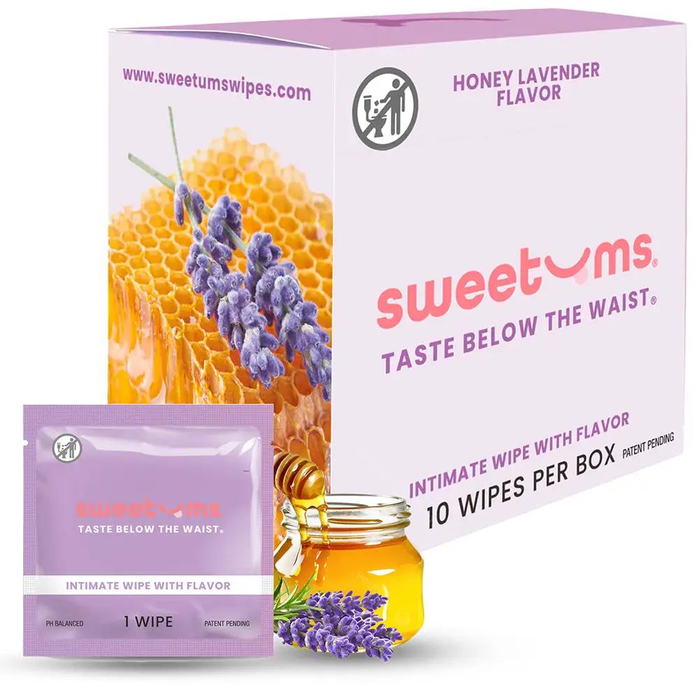 Sweetums Intimate Wipes Honey Lavender Flavor 10-Pack by Sweetums