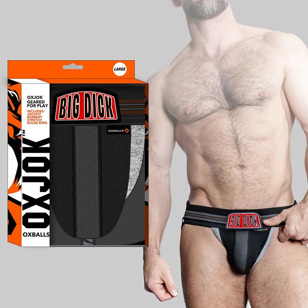 Oxballs Oxjok Bulger Pumper-Sack Slider Jock Black Iron M by Oxballs