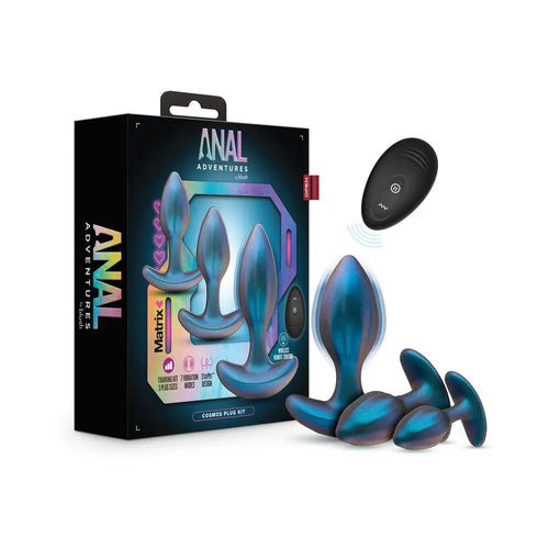 Anal Adventures Matrix Cosmos Plug Kit Lunar Blue by Blush
