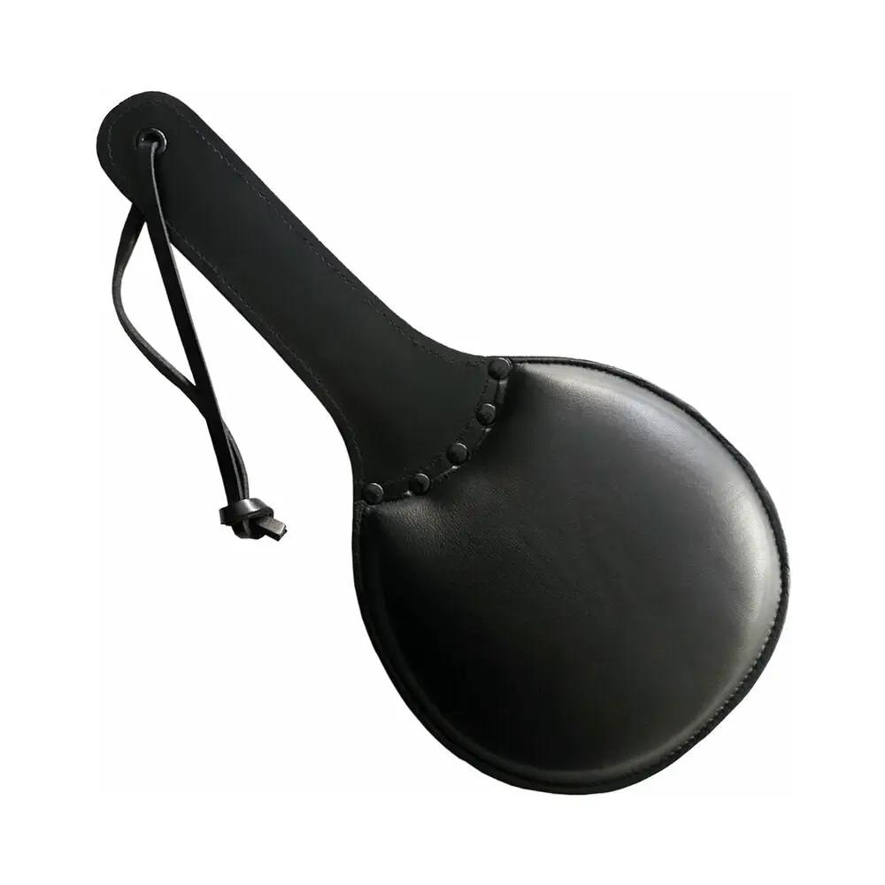 Rouge Leather Padded Ping Pong Paddle Black with Black Accessories by Rouge Garments