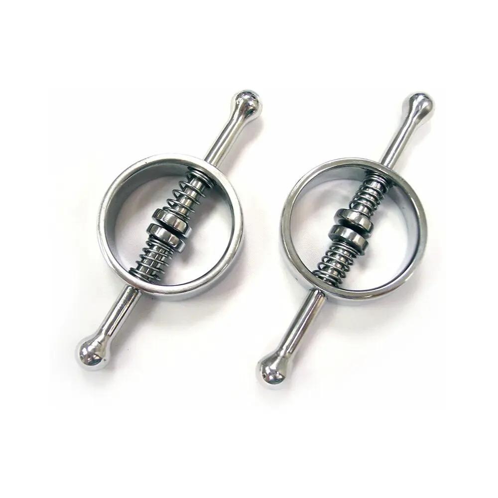 Rouge Stainless Steel Nipple Clamps in Clamshell by Rouge Garments