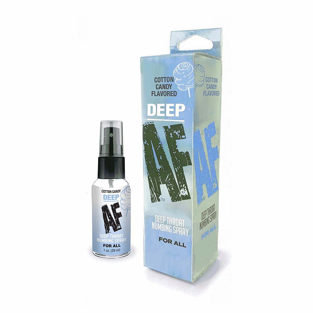 Deep AF Numbing Deep Throat Spray Cotton Candy 1 oz. by Little Genie