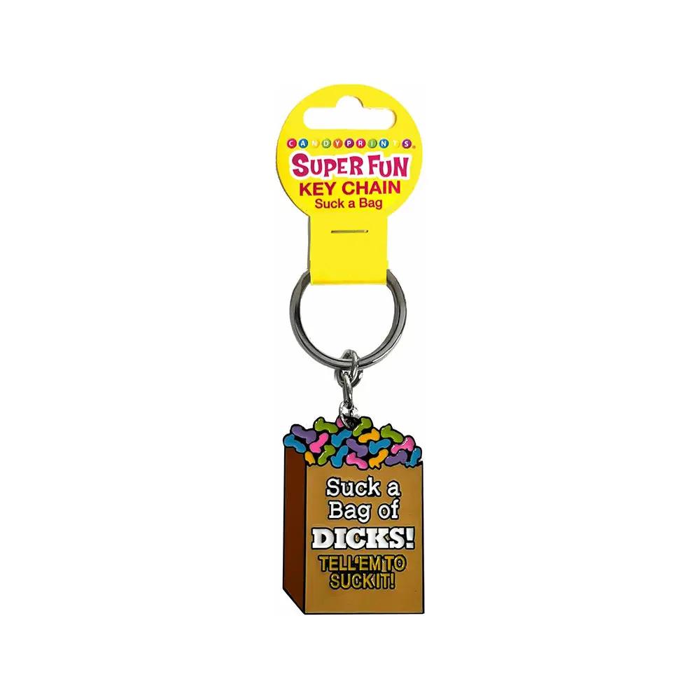 Super Fun Key Chain Suck a Bag of Dicks by Little Genie