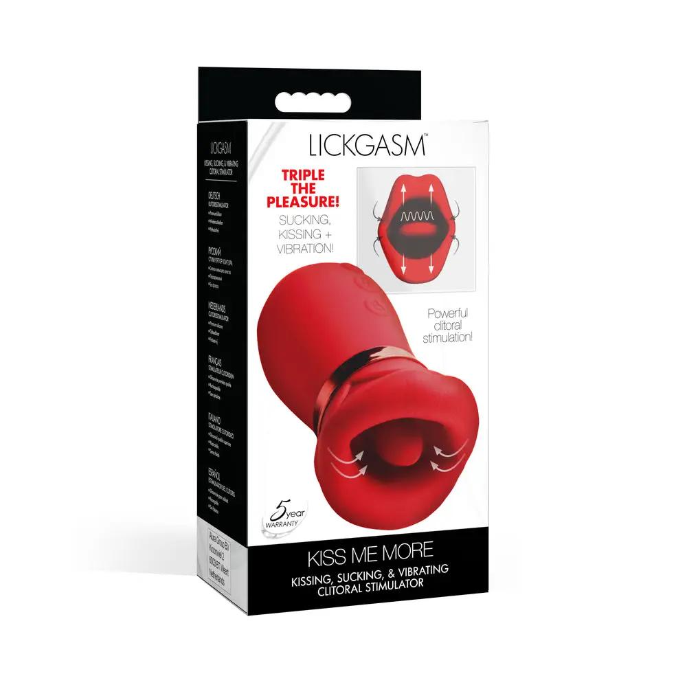 Lickgasm Kiss Me More Kissing, Sucking, & Vibrating Clitoral Stimulator by XR Brands