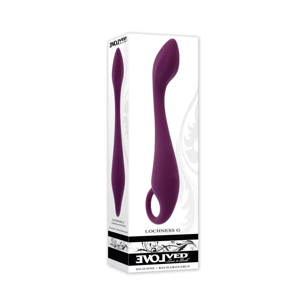 Evolved Lochness G Rechargeable Vibrator Silicone Burgundy by Evolved