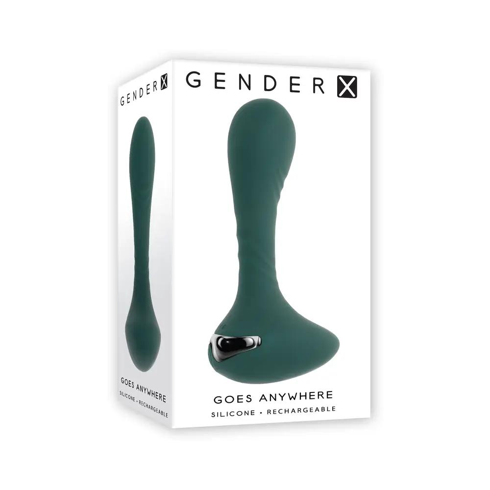 Gender X You Gotta Stick It Rechargeable Vibrating Anal Plug Silicone Teal by Gender X
