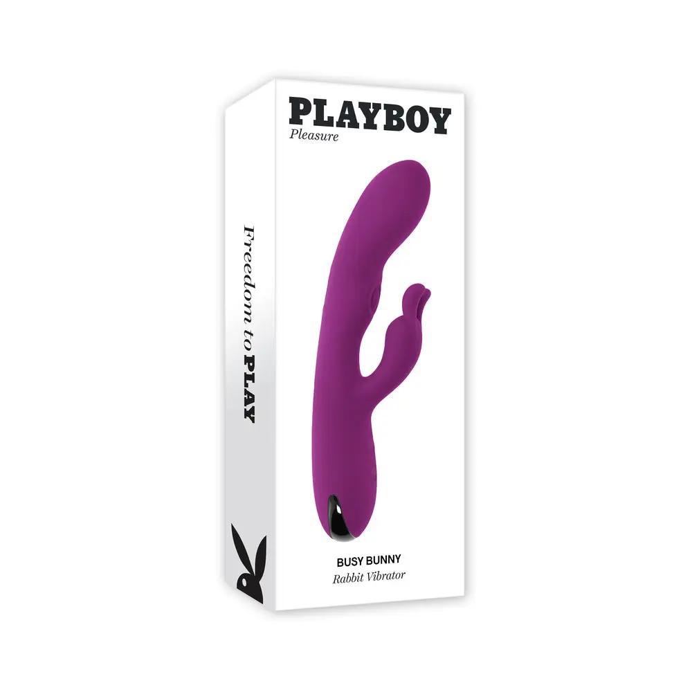 Playboy Busy Bunny Rechargeable Dual Stimulator Vibrator Silicone Wild Aster by Playboy