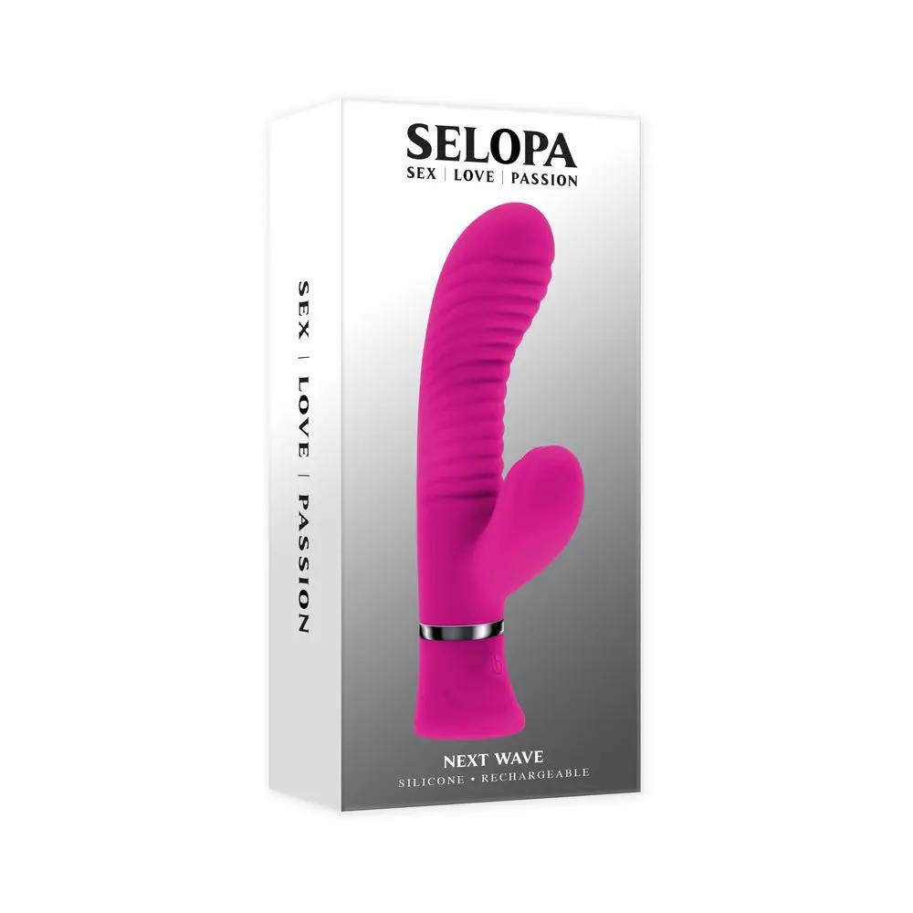 Selopa Next Wave Rechargeable Vibrating Dual Stimulator Silicone Pink by Selopa