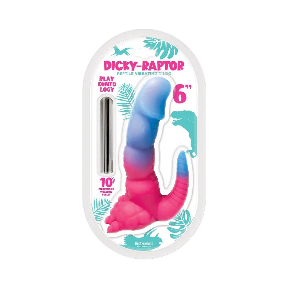 Playeontology Series Dicky Raptor Vibrating Silicone Dildo Multi-Speed 6 in. by Hott Products