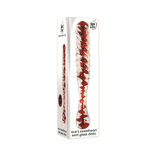 Adam & Eve Eve's Sweetheart Swirl Glass Dildo by Adam & Eve
