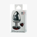 Adam & Eve Red Hearts Gem Anal Plug Medium by Adam & Eve
