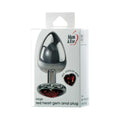 Adam & Eve Red Hearts Gem Anal Plug Large by Adam & Eve