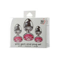 Adam & Eve Pink Gem Anal Plug Set by Adam & Eve