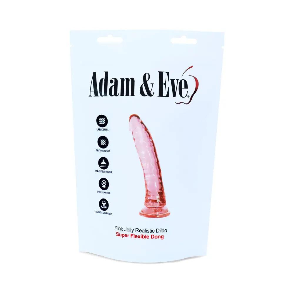 Adam & Eve Pink Jelly Realistic Dildo by Adam & Eve