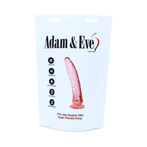 Adam & Eve Pink Jelly Realistic Dildo by Adam & Eve