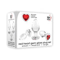 Adam & Eve Red Heart Gem Glass Plug Set by Adam & Eve
