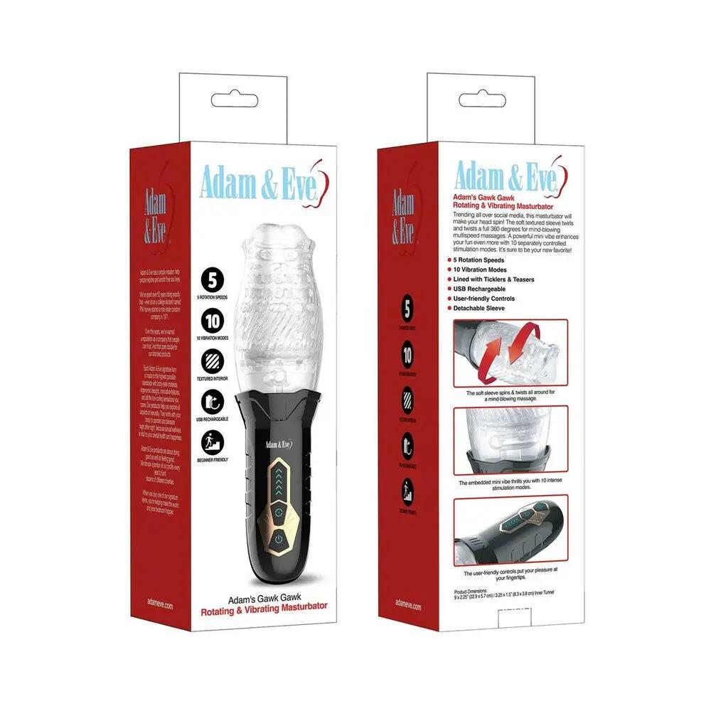 Adam & Eve Adam's Gawk Gawk Rotating & Vibrating Masturbator by Adam & Eve