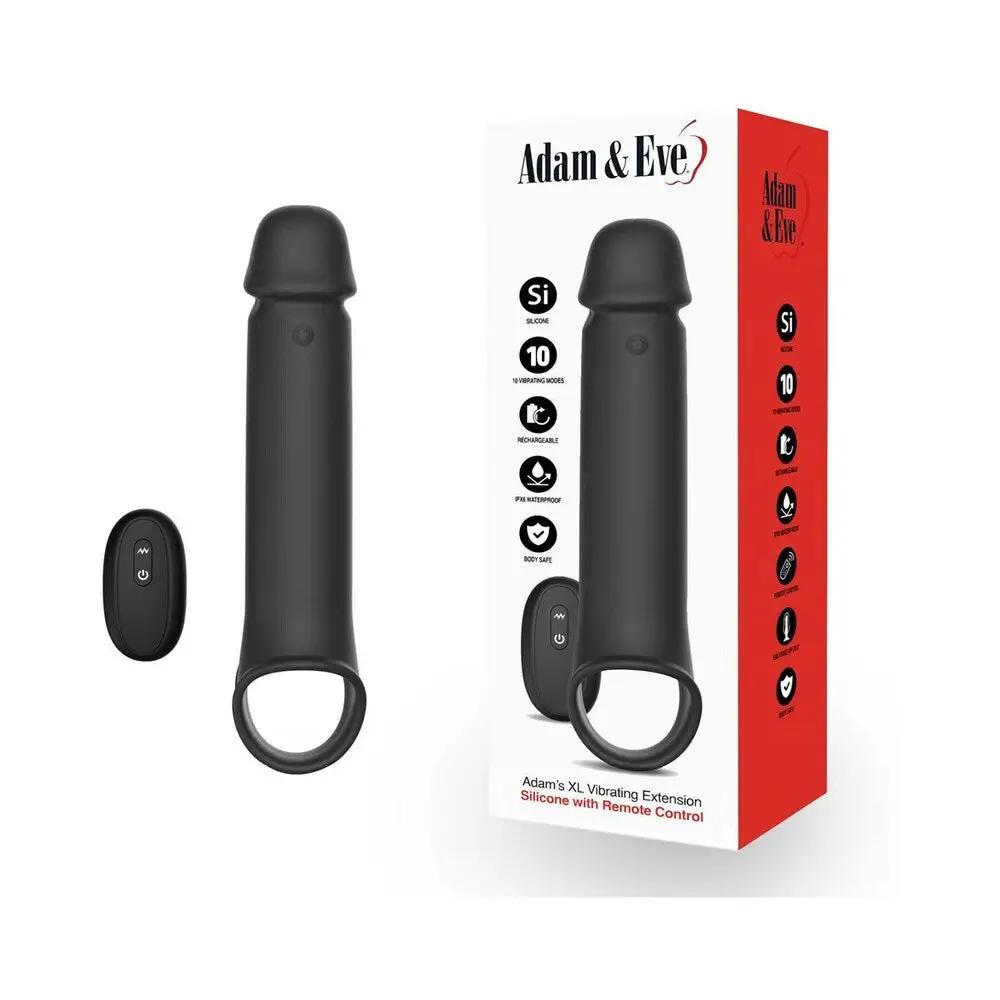 Adam & Eve Adam's XL Vibrating Extension Silicone with Remote Control by Adam & Eve