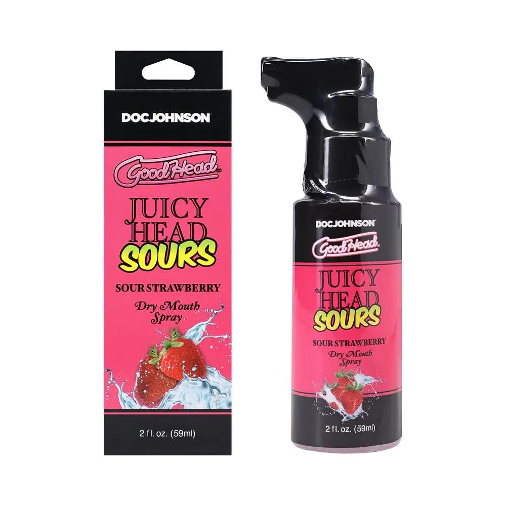 GoodHead Juicy Head Dry Mouth Spray Sour Strawberry 2 oz. by Doc Johnson