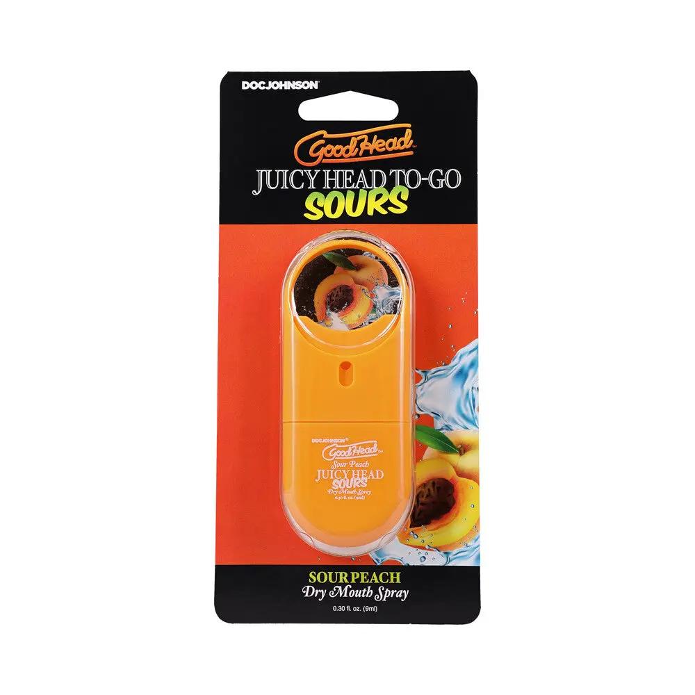 GoodHead Juicy Head Dry Mouth Spray To-Go Sour Peach 0.3 oz. by Doc Johnson