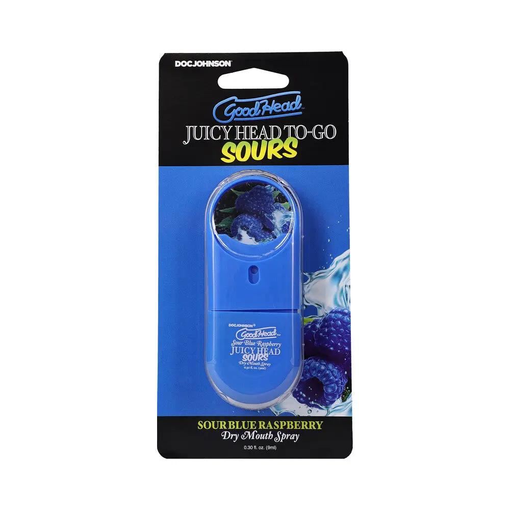 GoodHead Juicy Head Dry Mouth Spray To-Go Sour Blue Raspberry 0.3 oz. by Doc Johnson