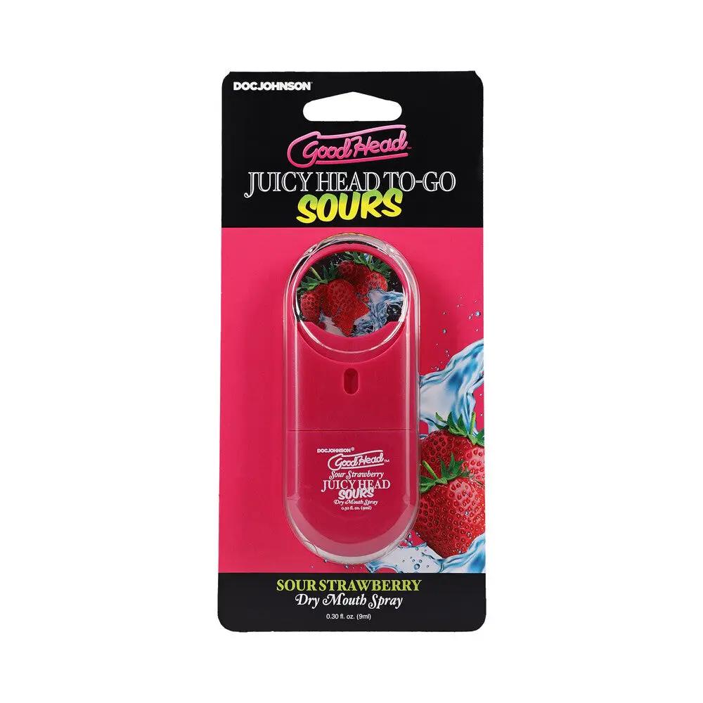 GoodHead Juicy Head Dry Mouth Spray To-Go Sour Strawberry 0.3 oz. by Doc Johnson