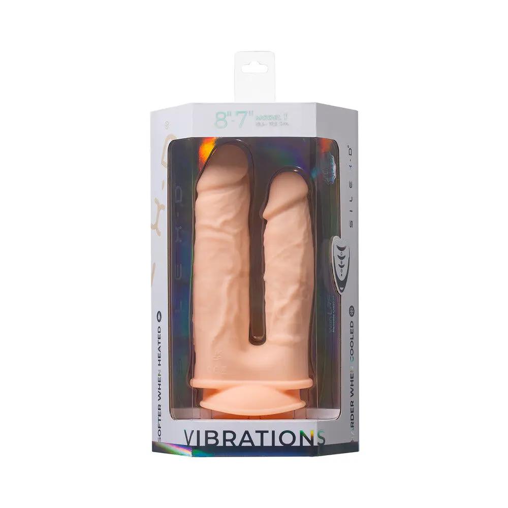 SILEX-D The Original Double Penetration 7 in. & 8 in. Vibrating Dildo with Remote Vanilla by Doc Johnson