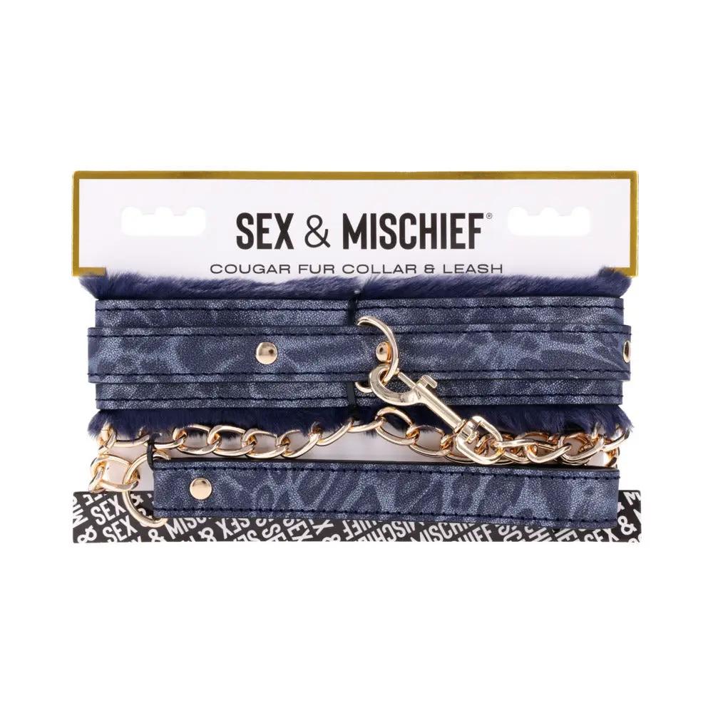Sportsheets Sex & Mischief Cougar Fur Collar & Leash by Sportsheets