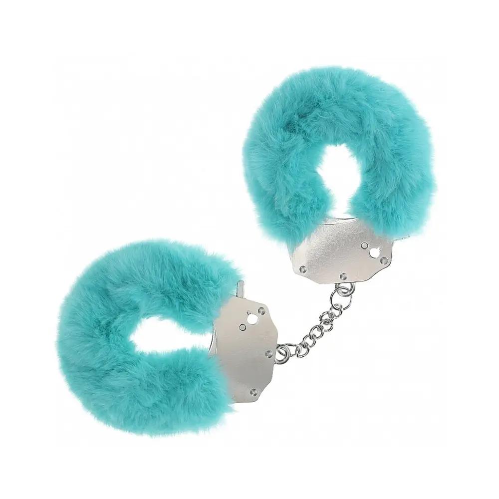 Ouch! Heavy-Duty Fluffy Handcuffs Blue by Shots