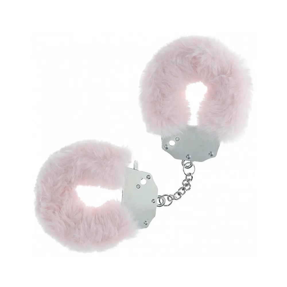 Ouch! Heavy-Duty Fluffy Handcuffs Powder Pink by Shots