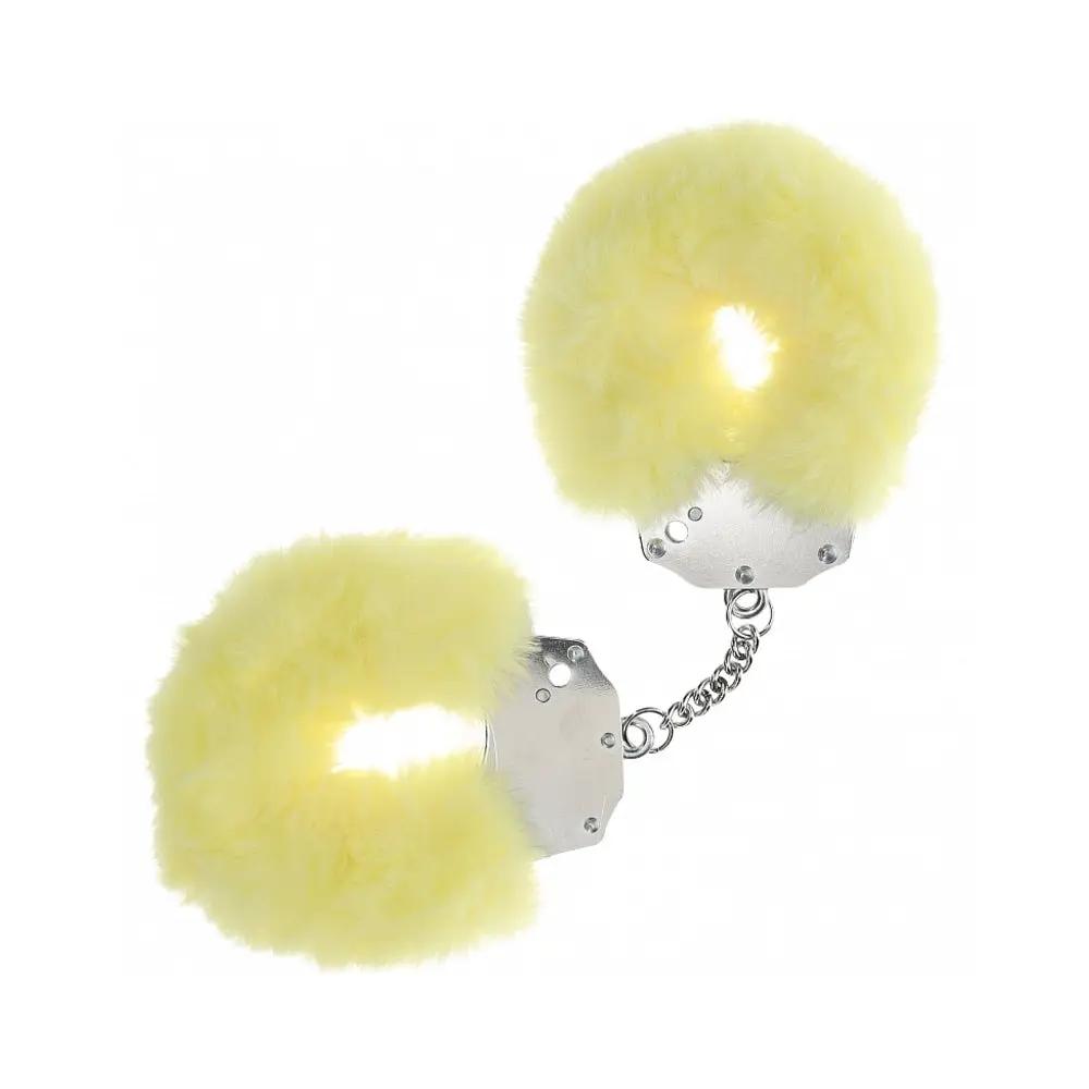 Ouch! Heavy-Duty Fluffy Handcuffs Yellow by Shots