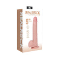 RealRock 9 in. Vibrating Cock with Balls Regular Straight Beige by Shots