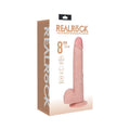 RealRock 8 in. Vibrating and Rotating Cock with Balls Regular Straight Beige by Shots