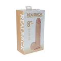 RealRock 8 in. Vibrating and Thrusting Cock with Balls Regular Straight Beige by Shots
