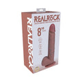 RealRock 8 in. Vibrating and Thrusting Cock with Balls Regular Straight Tan by Shots