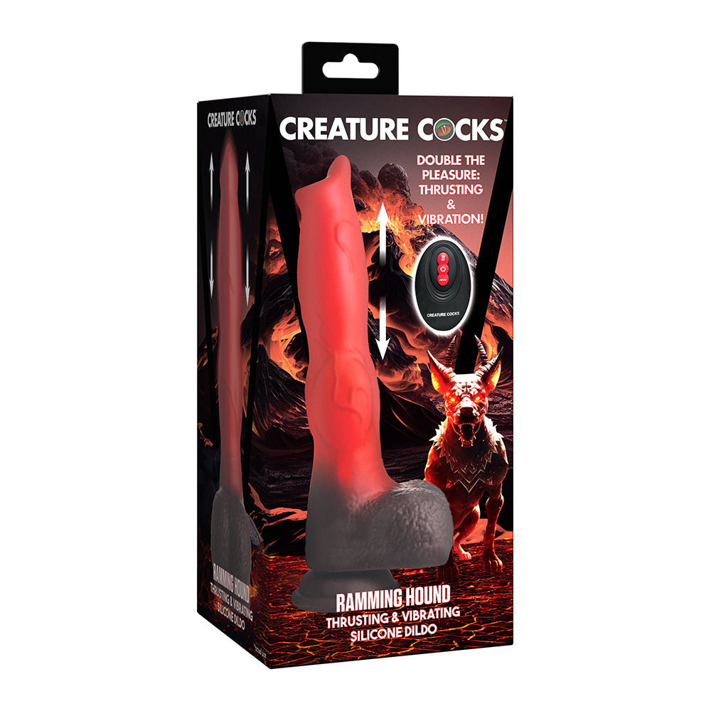 Creature Cocks Canine Thrusting & Vibrating Silicone Dildo with Remote Control by XR Brands