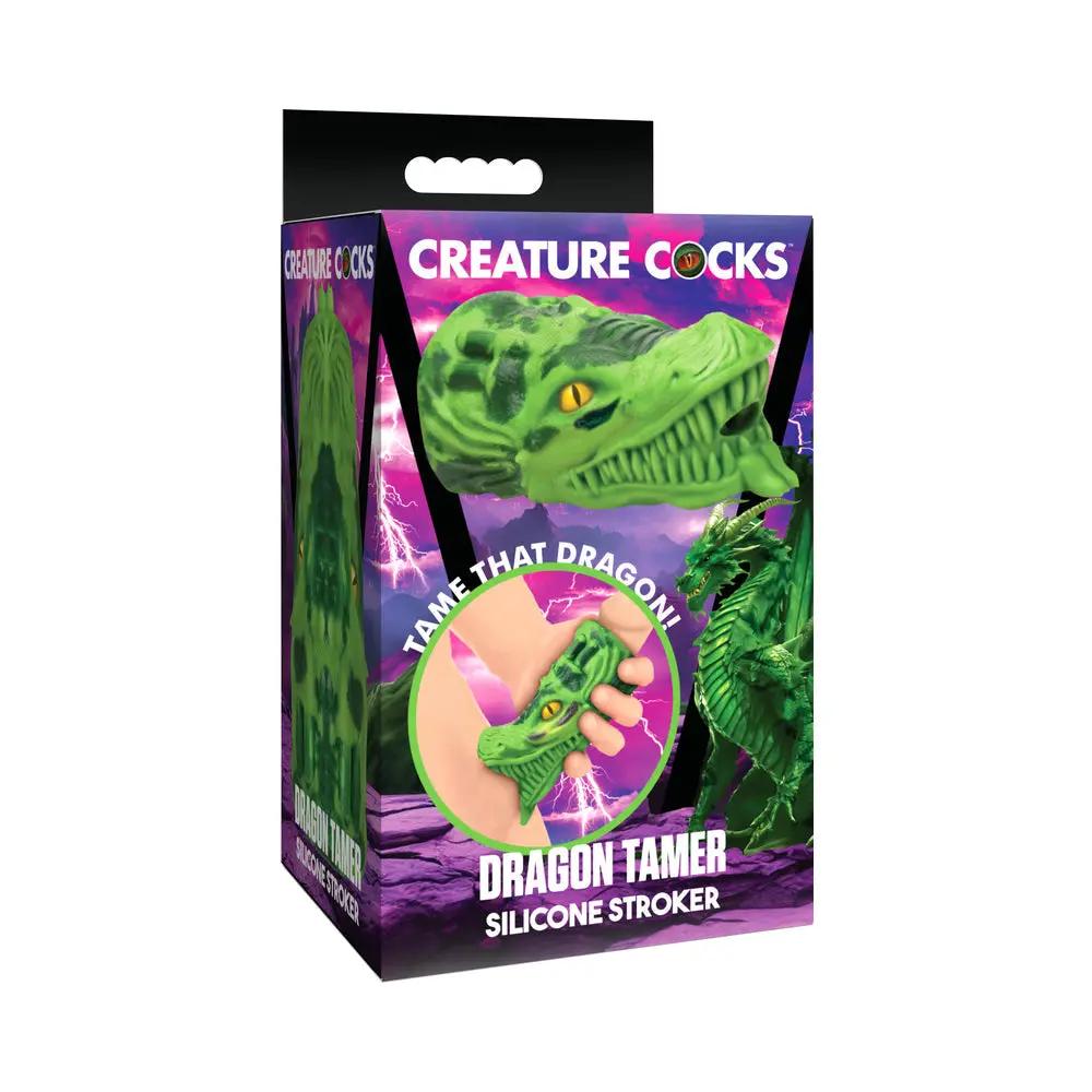 Creature Cocks Dragon Tamer Silicone Stroker Green by XR Brands