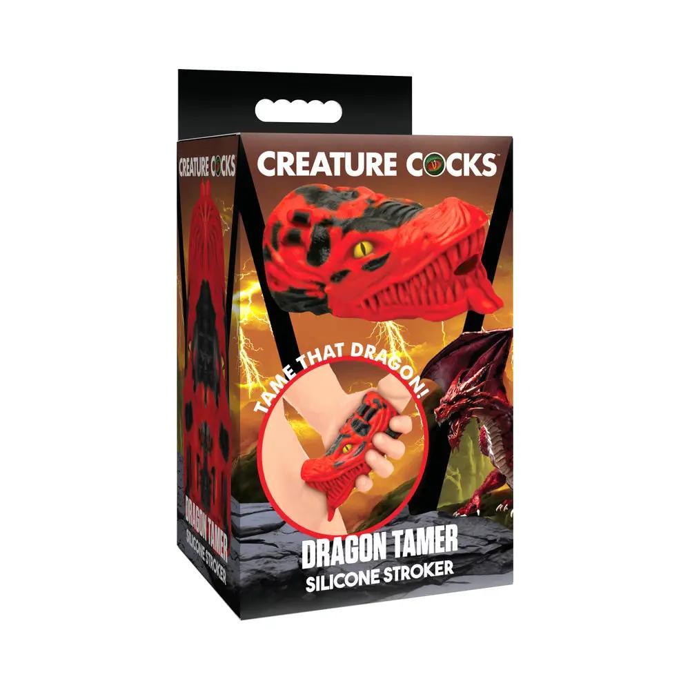 Creature Cocks Dragon Tamer Silicone Stroker Red by XR Brands