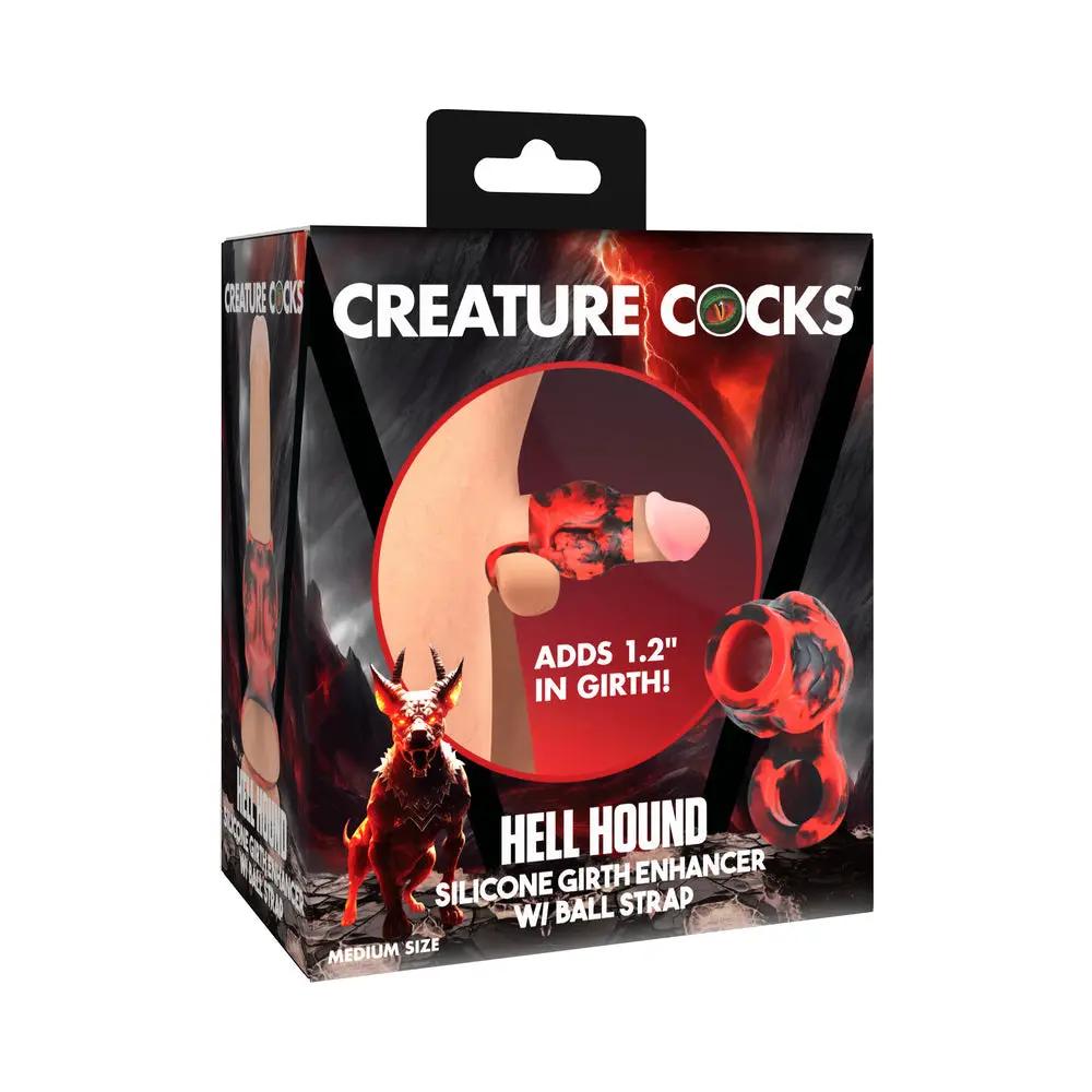 Creature Cocks Hell Hound Silicone Girth Enhancer with Ball Strap M by XR Brands