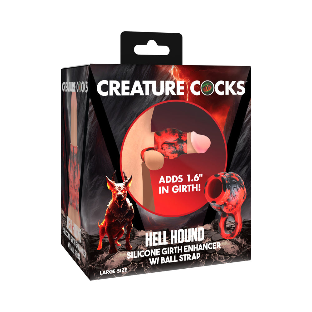 Creature Cocks Hell Hound Silicone Girth Enhancer with Ball Strap L by XR Brands