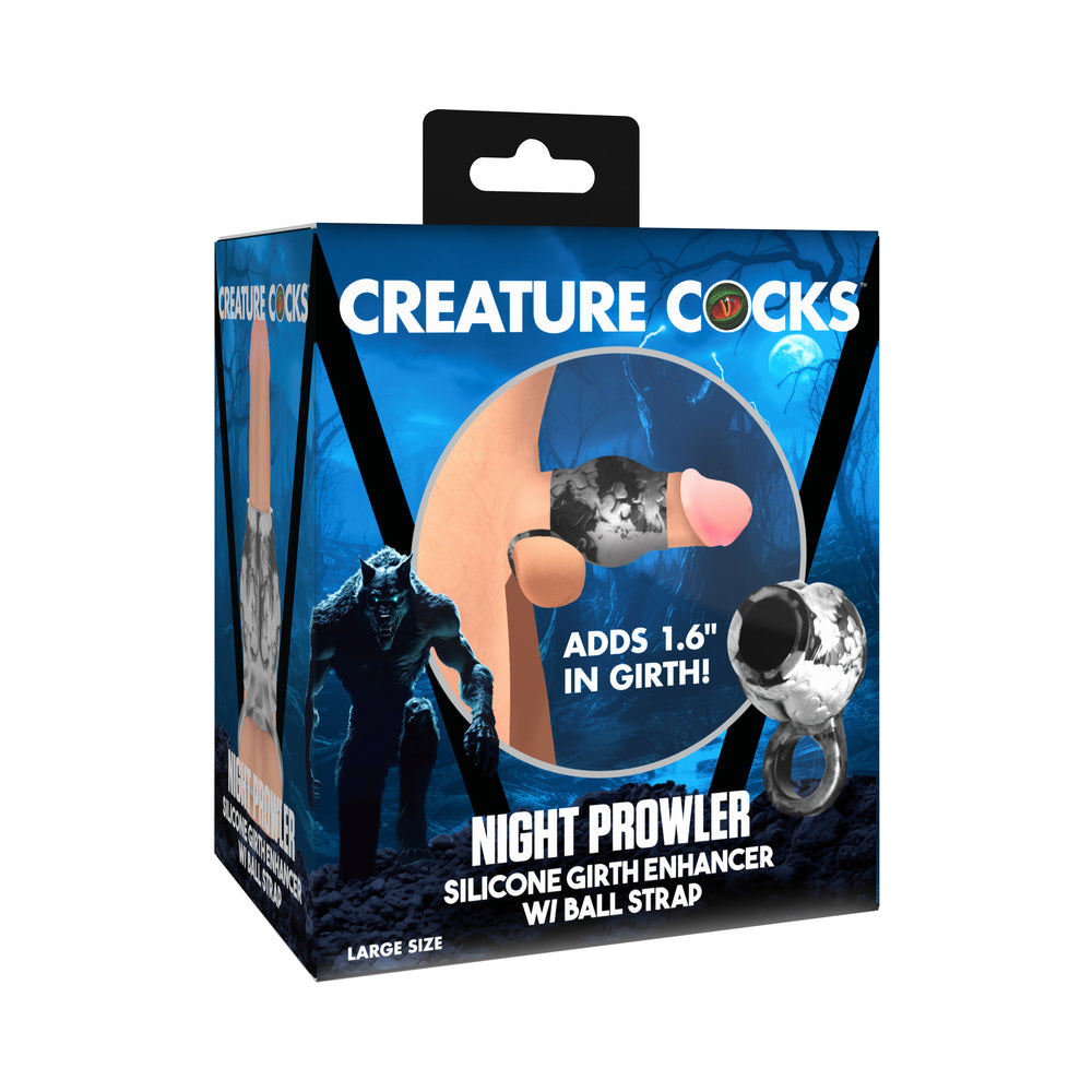 Creature Cocks Night Prowler Silicone Girth Enhancer with Ball Strap L by XR Brands